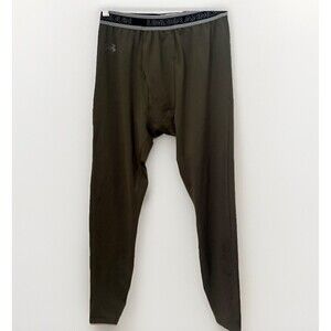 Under Armour Base Layer Leggings Green Compression Thermal Fleece Lined Pant XL